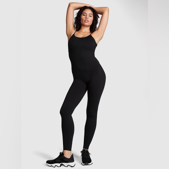 PINK Victoria's Secret Pants - Pink Victoria’s Secret Soft seamless workout onesie adjustable Strap Bodysuit